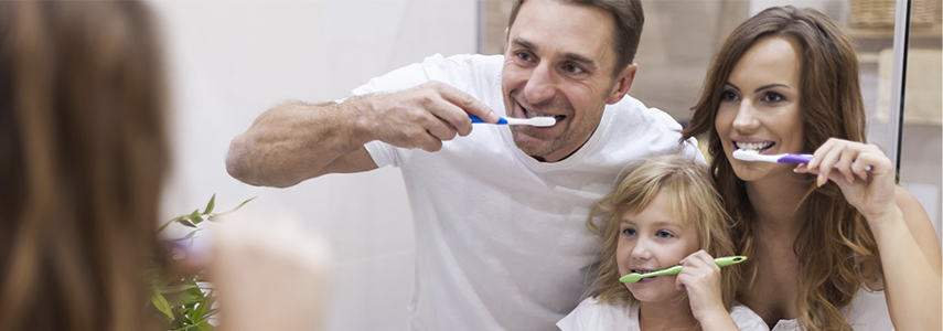 brush your teeth outside the home